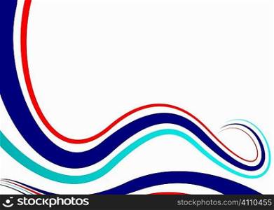 Abstract flowing background with red white and blue colors