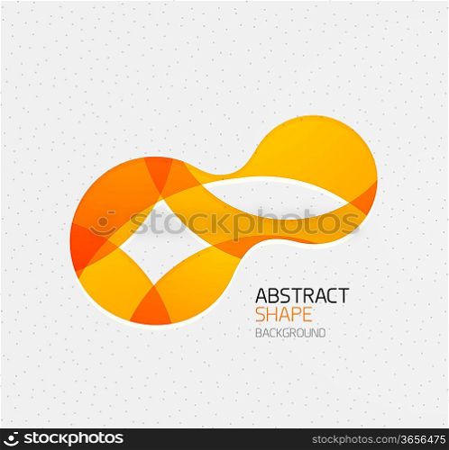 Abstract flowing shape on the paper