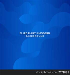 Abstract fluid art banner water wave shape desgin color blue style background. vector illustration