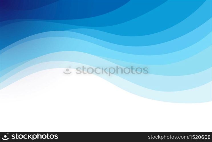 Abstract fluid blue wave banner vector background illustration