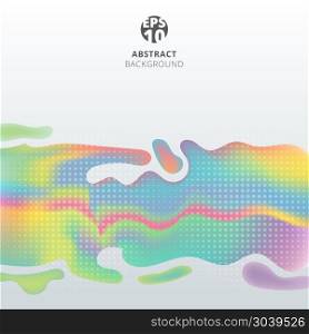 Abstract fluid colorful liquid shape composition on white background. Vector illustration. Abstract fluid colorful liquid shape composition on white backgr