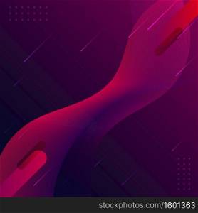 Abstract fluid gradient shapes composition blue and pink background liquid dynamic flow background. Vector illustration