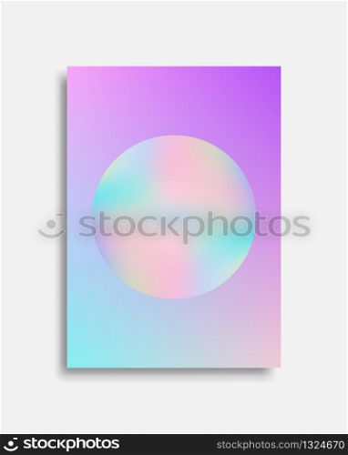 Abstract fluid template for business cards, brochure, leaflet, flyer, screen background. Modern vibrant smooth dynamic colours, holographic gradient. Vector.