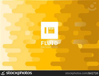 Abstract fluid yellow rounded lines background halftone style. Liquid shape horizontal pattern. Vector illustration