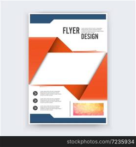 Abstract flyer design background. Brochure template. Can be used for magazine cover, business mockup, education, presentation. business flyer size A4 template.