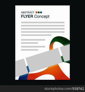 Abstract Flyer design vector and typography