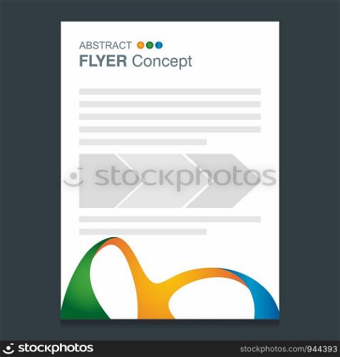 Abstract Flyer design vector and typography