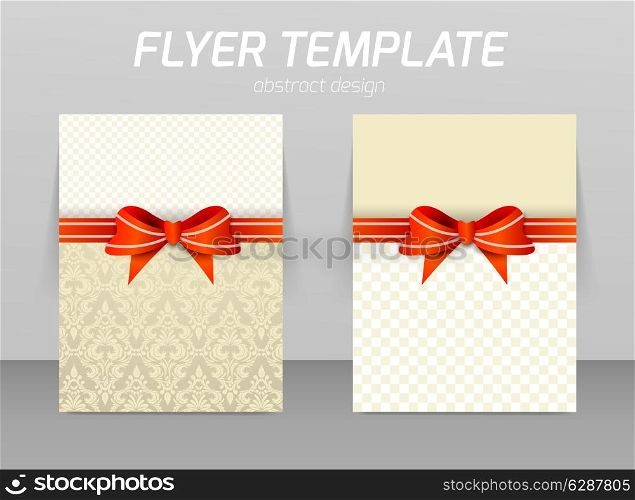 Abstract flyer template design on christmas holidays