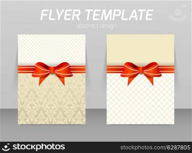 Abstract flyer template design on christmas holidays