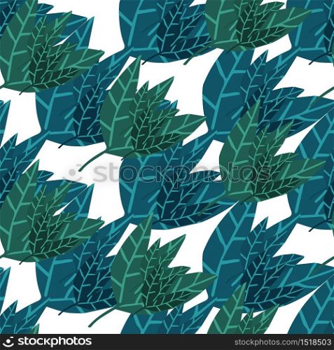 Abstract foliage wallpaper in hand drawn style. Doodle jungle tropical leaves seamless pattern. Design for fabric, textile print, wrapping paper, cover. Botanical vector illustration.. Abstract foliage wallpaper in hand drawn style. Doodle jungle tropical leaves seamless pattern.