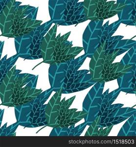 Abstract foliage wallpaper in hand drawn style. Doodle jungle tropical leaves seamless pattern. Design for fabric, textile print, wrapping paper, cover. Botanical vector illustration.. Abstract foliage wallpaper in hand drawn style. Doodle jungle tropical leaves seamless pattern.