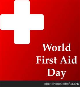 abstract for World First Aid Day. creative vector abstract for World First Aid Day with nice and beautiful design illustration in a background.