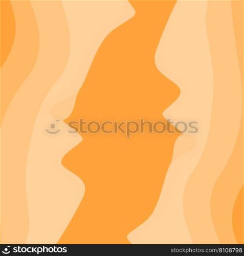 Abstract frame, background texture with top and bottom pattern of wavy lines in trendy autumn shades. Copyspace. Template for lettering. Good for poster, banner, brochure or price tag, cards or web