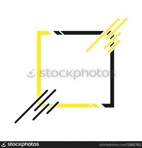 Abstract frame. Conditional frame border on a white background for a logo, banner, flyer or invitation. Simple trendy stock design with place for picture or text.