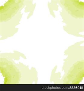 Abstract frame from various spots in trendy spring green colors in a watercolor manner. Background texture. Isolate. Good for banner, web or wallpaper, poster, invitation and cards, price, label. EPS