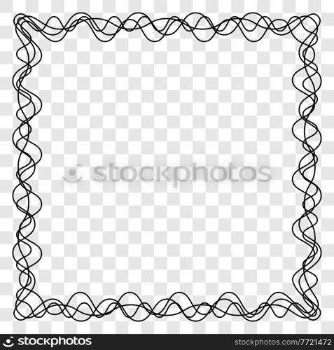 Abstract frame on transparent background. Vector Illustration. EPS10