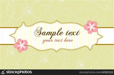 abstract frame with flowers vector illustration