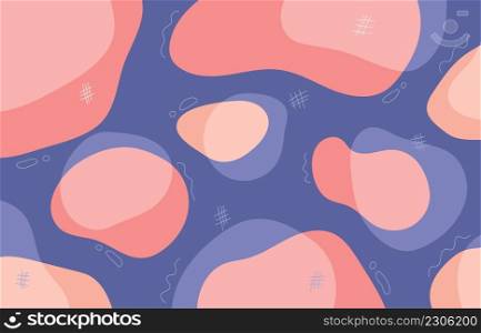 Abstract free shape doodles design decorative artwork with lines. Overlapping with colorful design template background. Illustration vector