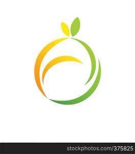 abstract freshness fruit logo health concept symbol icon vector design illustration