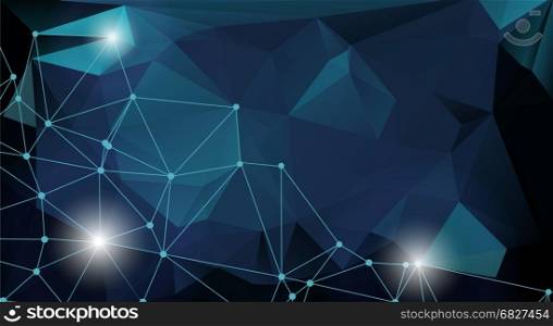 Abstract futuristic blue outlined frame vector background. Cyber motion energy backdrop. Elegant dark blueish surface creative template.