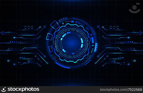 Abstract Futuristic Board with HUD, Light Technology Business Background - Illustration Vector. Abstract Futuristic Board with HUD, Light Technology Business Background