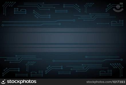 abstract futuristic circuit board illustration technology dark blue color background