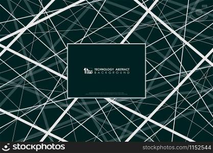 Abstract futuristic dark green design with white line decoration background. Decorate for poster, artwork, template design, ad. illustration vector eps10