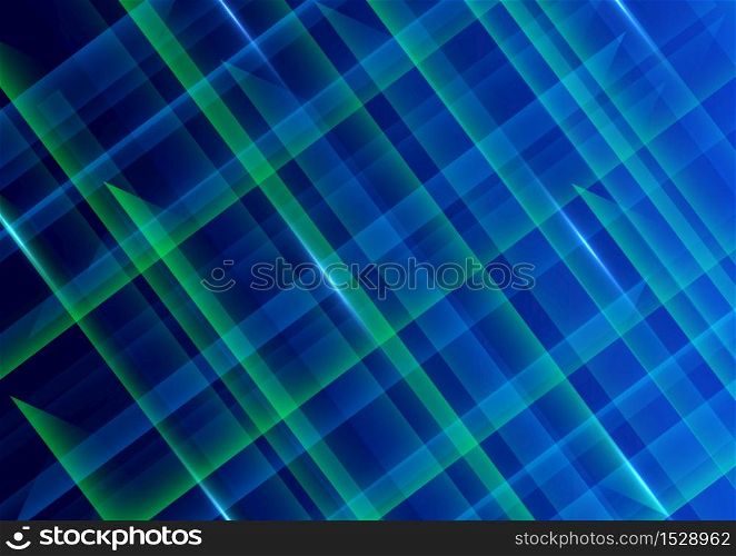 Abstract futuristic digital green and blue technology background. Vector illustration