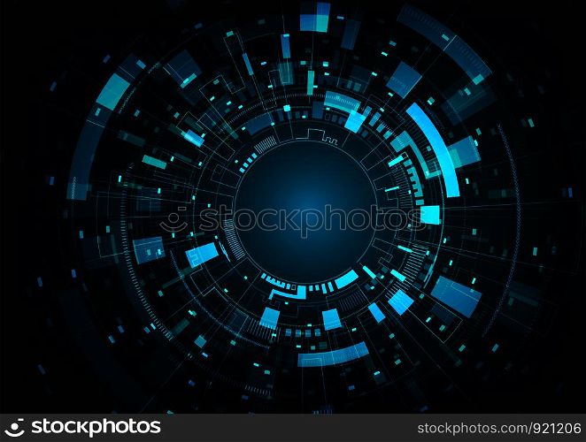 Abstract futuristic digital technology background. Illustration Vector.