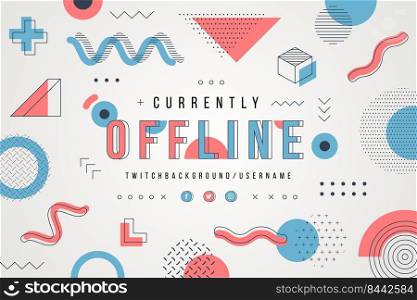 Abstract Futuristic Gaming Background for Currently Offline Twitch stream