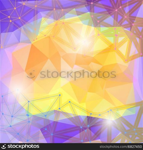 Abstract futuristic geometric triangle vector background. Squared layout cyber motion backdrop. Polygonal elegant surface creative template.