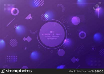 Abstract futuristic gradient violet and blue template of geometric element artwork background. Use for ad, poster, artwork, template design, print, presentation. illustration vector eps10