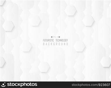 Abstract futuristic gradient white pattern technology background, vector eps10