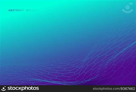 Abstract Futuristic hexagon technology wave background. Big data concept. Vector illustration