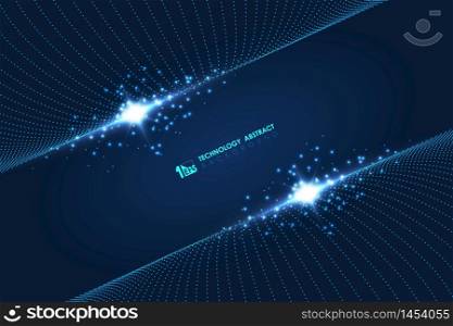 Abstract futuristic of particles technology design template artwork background. Decorate for ad, poster, template, print, cover, presentation. illustration vector eps10