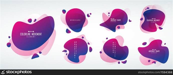 Abstract futuristic tag shape design of technology artwork decorative set. Decorate for ad, poster, template design, print. illustration vector eps10