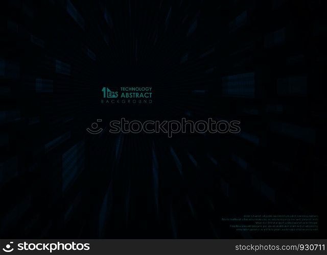 Abstract futuristic technology perspective blue background geometric, vector eps10