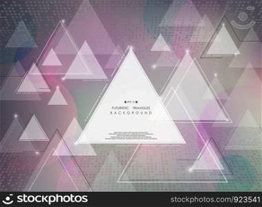 Abstract futuristic technology triangle colorful gradient background, vector eps10