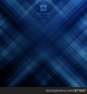 Abstract futuristic template geometric diagonal lines grid on dark blue background. Vector illustration