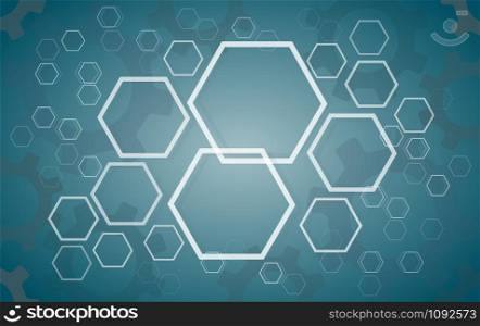 Abstract Gears and Hexagon background