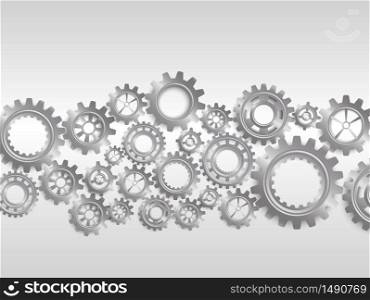 Abstract Gears on white Background.vector