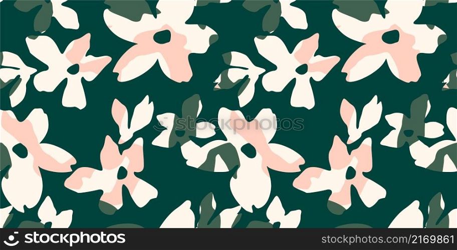 Abstract gentle seamless pattern with flowers. Modern design for paper, cover, fabric, interior decor and other use.. Abstract gentle seamless pattern with flowers. Modern design for paper, cover, fabric, interior decor and other