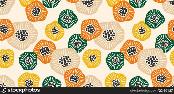 Abstract gentle seamless pattern with flowers. Modern design for paper, cover, fabric, interior decor and other use.. Abstract gentle seamless pattern with flowers. Modern design for paper, cover, fabric, interior decor and other