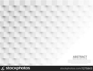 Abstract geometric 3D pattern white color background and texture paper art style. You can use for template brochure design. poster, banner web, flyer, etc. Vector illustration