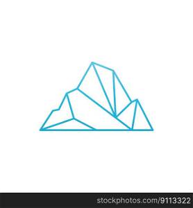 Abstract geometric arctic iceberg logo minimalistic vector illustration.