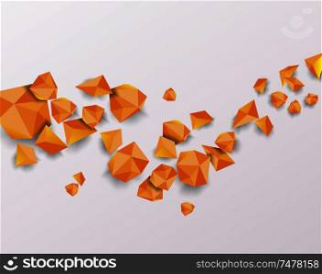 Abstract geometric background. 3D shapes. Vector illustration .