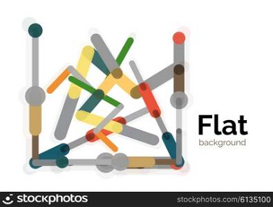 Abstract geometric background. Abstract geometric background. Colorful line composition on white. Flat design