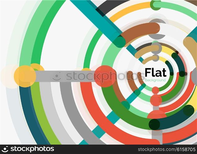Abstract geometric background. Abstract geometric background. Colorful line composition on white. Flat design