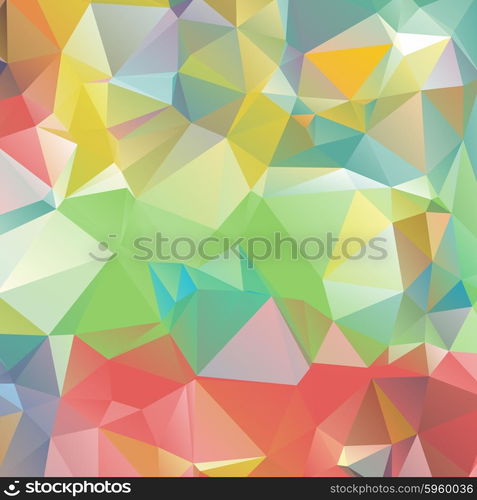 Abstract geometric background. Abstract geometric background. Multicolored triangles background. Beautiful inscription. Triangle background with bright lines. Pattern of crystal geometric shapes