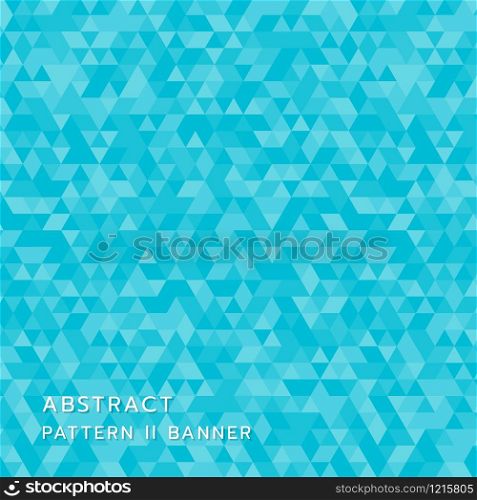 Abstract geometric background design pattern triangle style color blue banner. vector illustration.